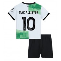 Camiseta Liverpool Alexis Mac Allister #10 Segunda Equipación Replica 2023-24 para niños mangas cortas (+ Pantalones cortos)